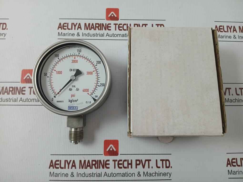 232.50.100 Bourdon Tube Pressure Gauge 280 Kg/Cm2 & Psi Wika