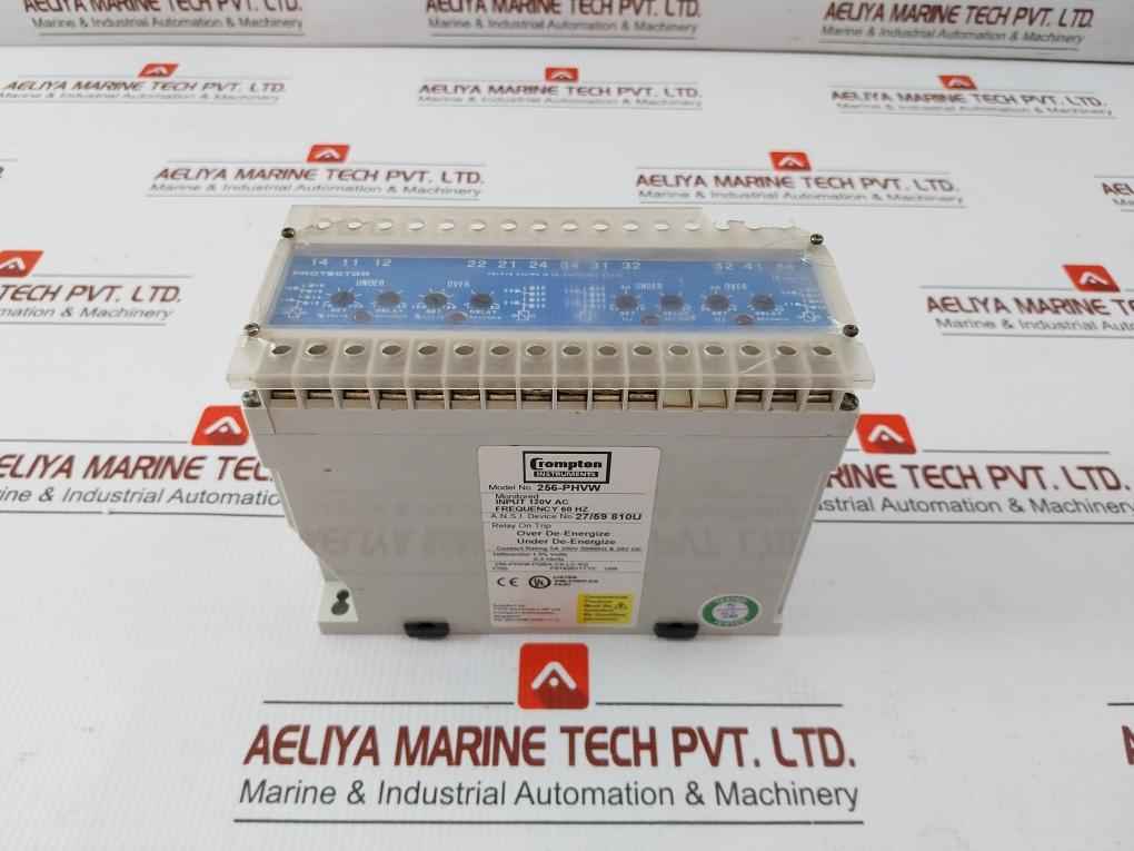 256-phvw-pqbx-c6-lc-kg Voltage And Frequency Relay 60 Hz Crompton Instruments