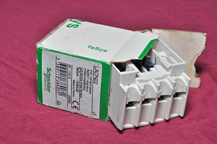 Lot of 3X Schneider Electric Telemecanique LADN22 Auxiliary Contact A600 Q600