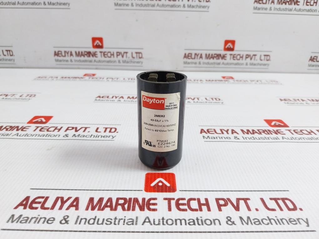 2Mer2 Motor Start Capacitor 220–250 Vac 50/60 Hz Dayton