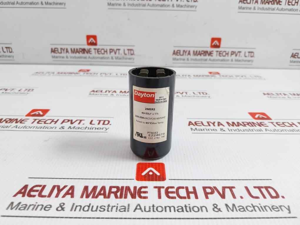 2Mer2 Motor Start Capacitor 220–250 Vac 50/60 Hz Dayton