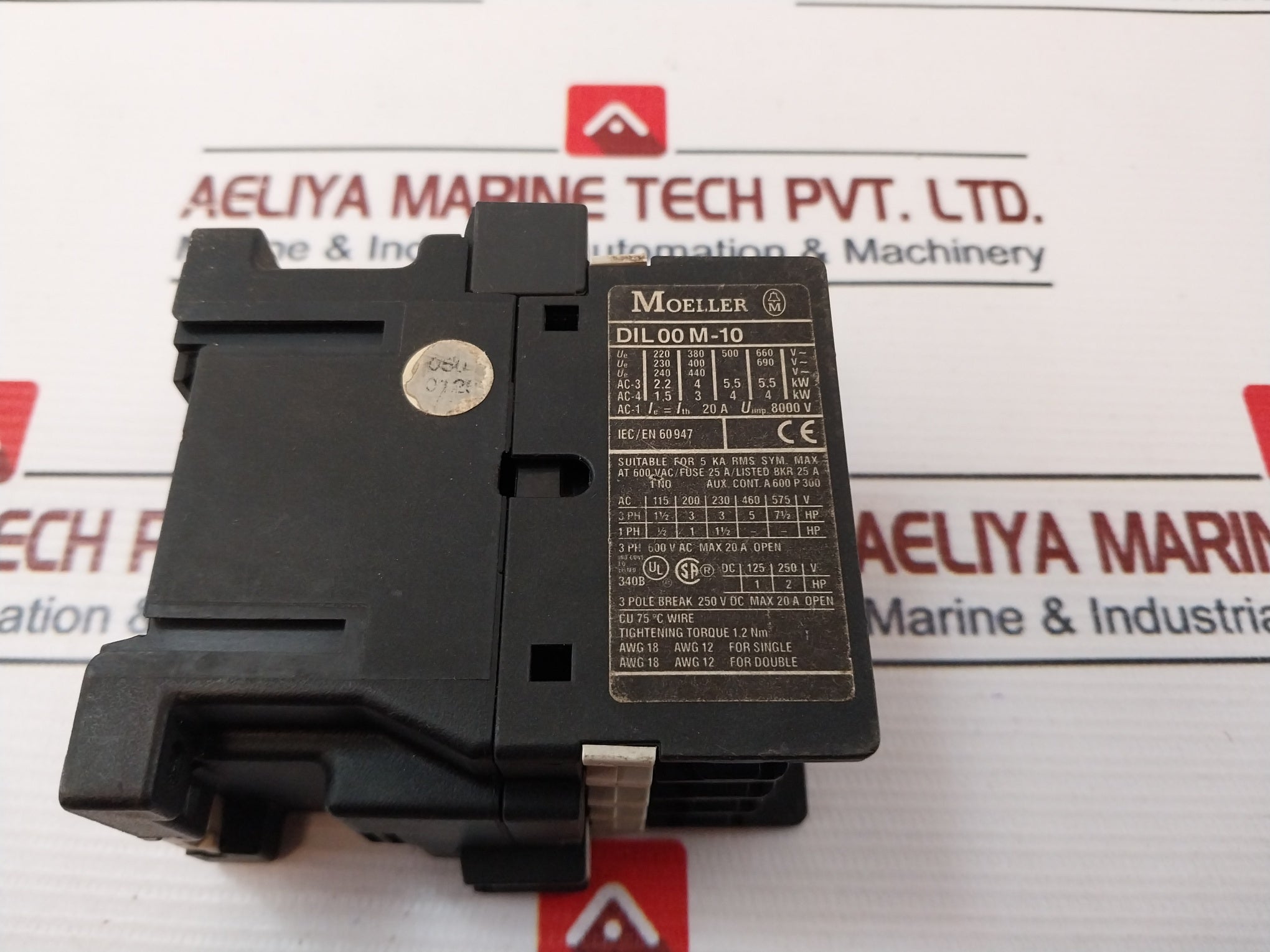 Moeller Dil00M-10 3Ph 3Pole Contactor 230V 50/60Hz