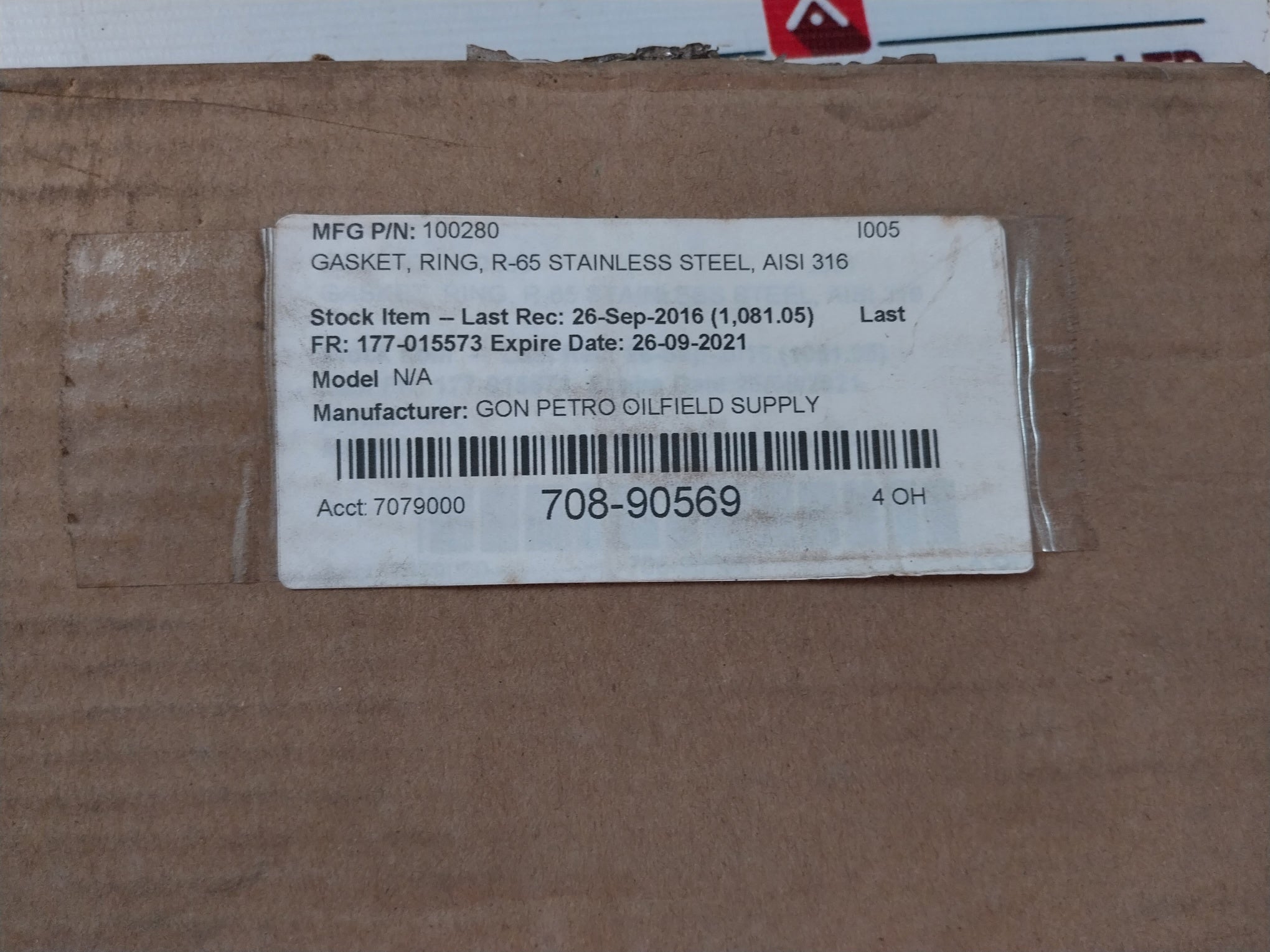 Gon Petro 6A-0348 Aisi 316 Stainless Steel Gasket Ring 100280