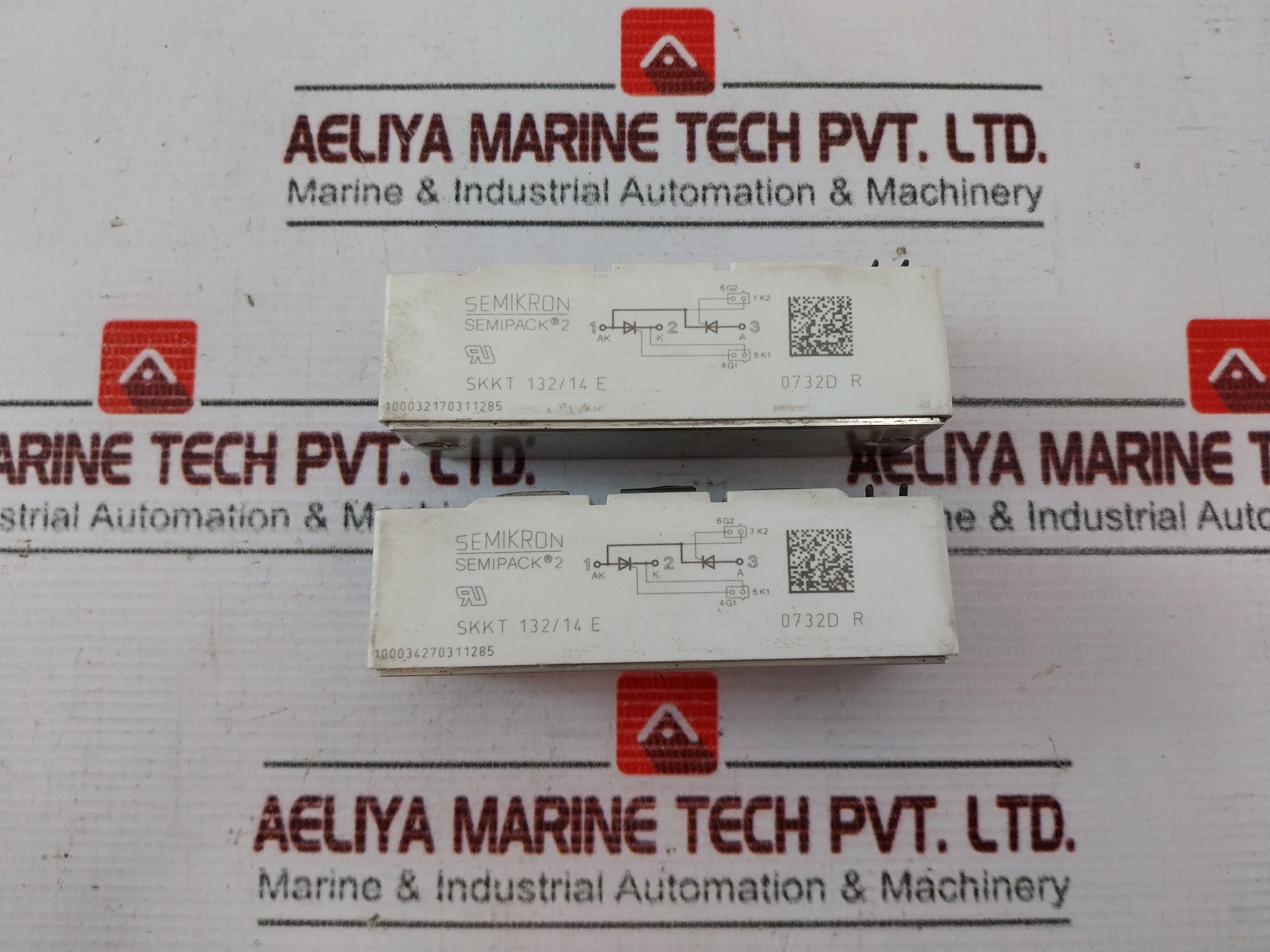 Semikron Semipack 2 Skkt 132/14 E Thyristor Module