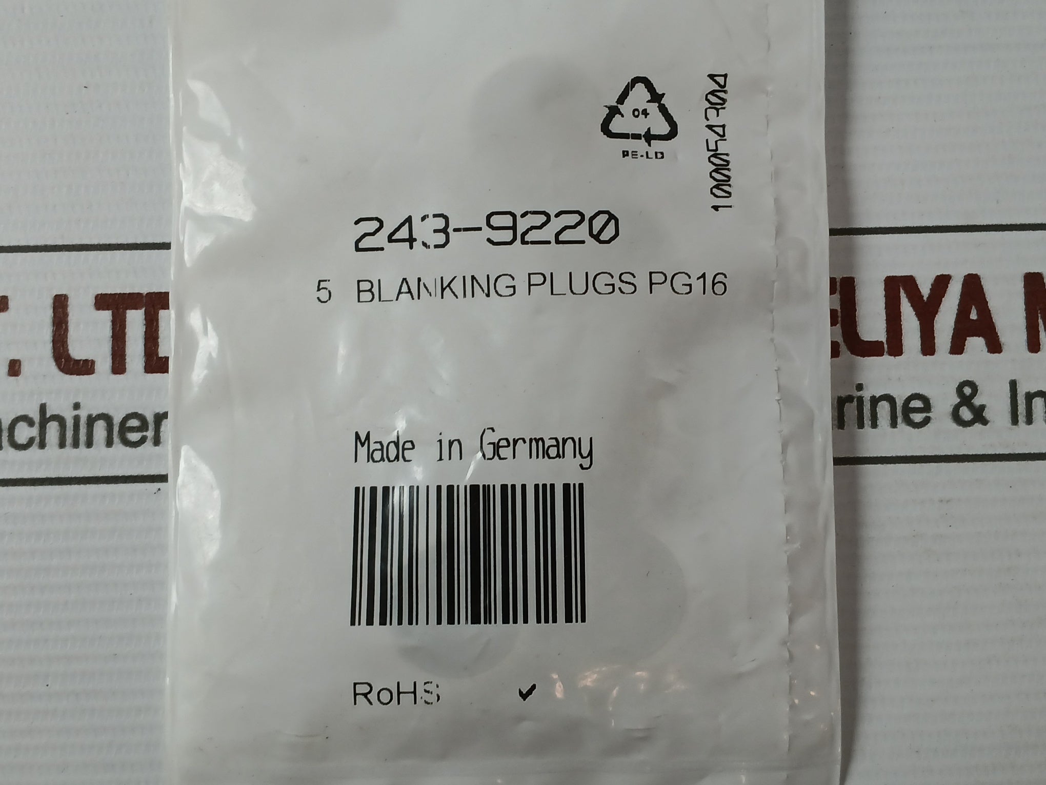 Lot Of 3X Lapp 243-9220 Blanking Plug Pg16 (1 Pack = 5 Pcs)
