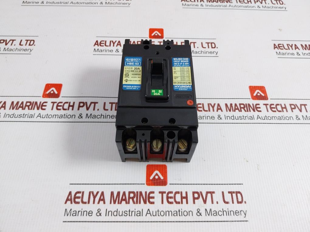 3-Pole-Molded-Case-Circuit-Breaker-By-Hyundai-660v-20a-Hbe-53-3