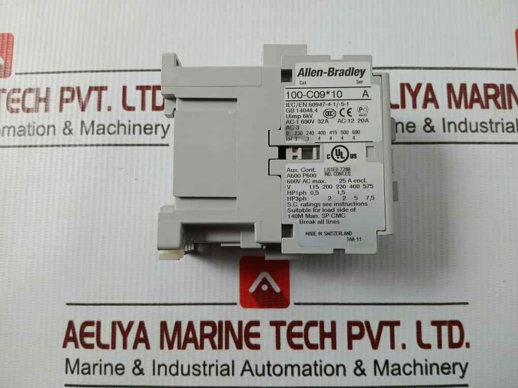 3-pole Contactor 100-c09*10 Allen-bradley 600V Ac