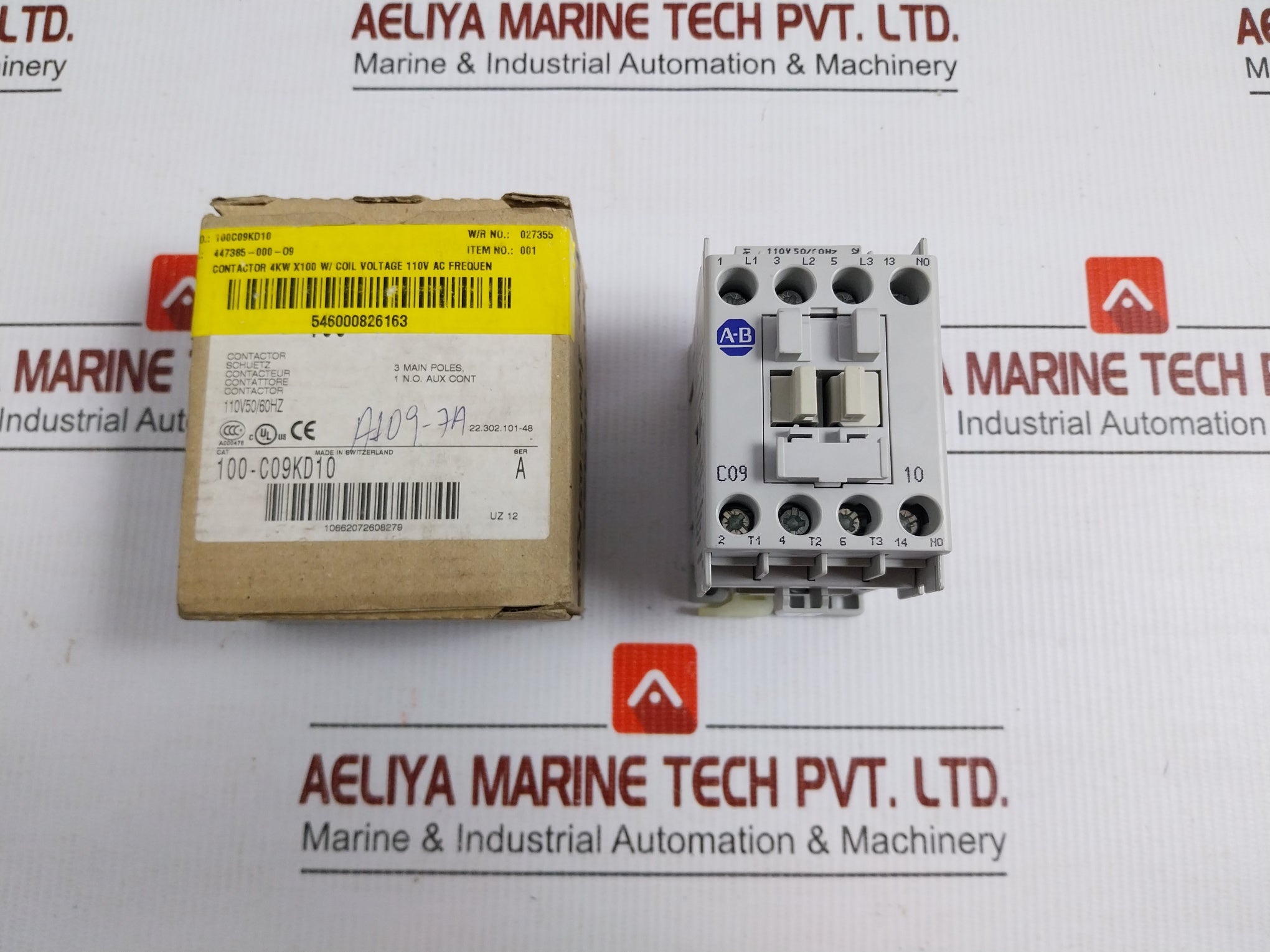 3-pole Contactor 600Vac 25A 3912152900150 Allen-bradley 100-c09*10