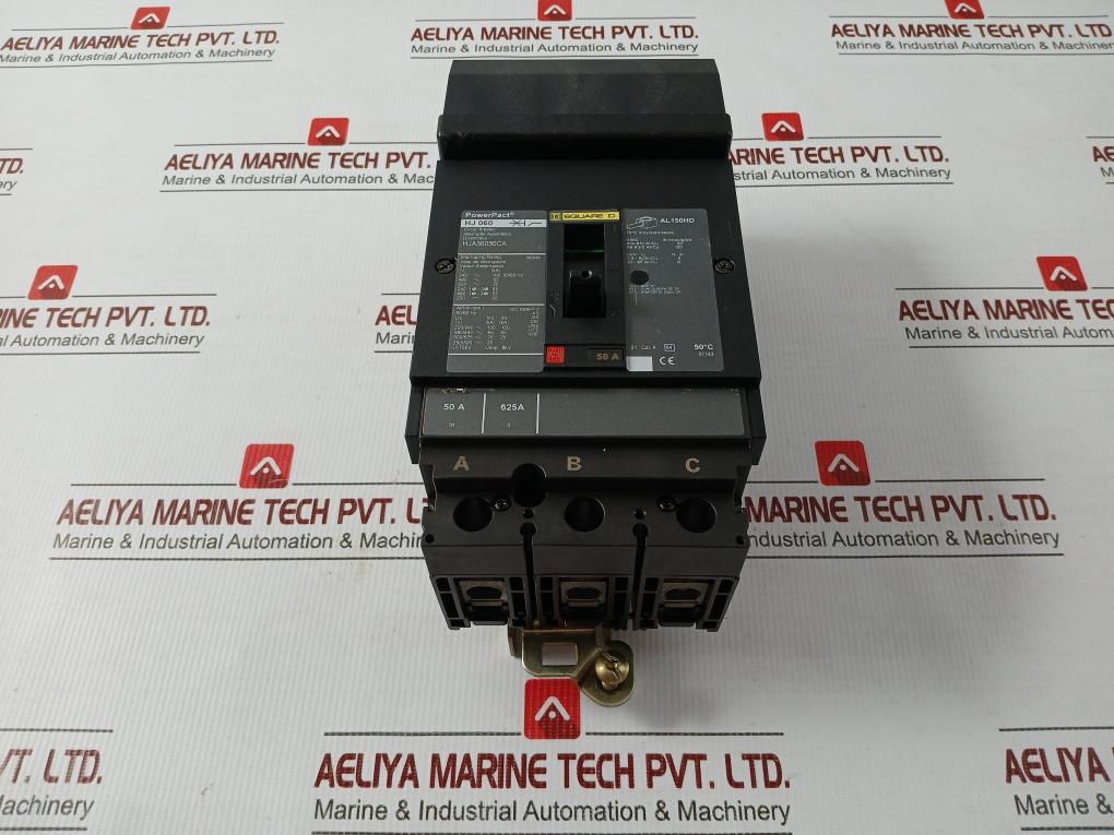 3-pole Molded-case Circuit Breaker Hj-060 Square D 750V 50/60Hz