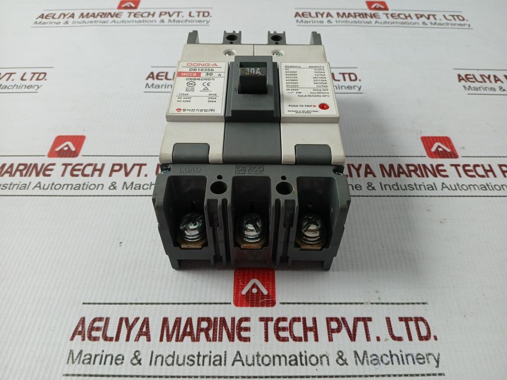 3-pole Molded Case Circuit Breaker Devico Db103Sb Dong-a Electric 30A 690V