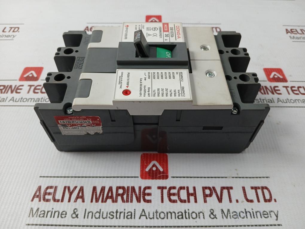 3-pole Molded Case Circuit Breaker Devico Db103Sb Dong-a Electric 30A 690V