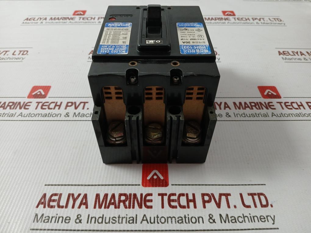 3-pole Molded Case Circuit Breaker Hbh-103 Hyundai 660V/20A