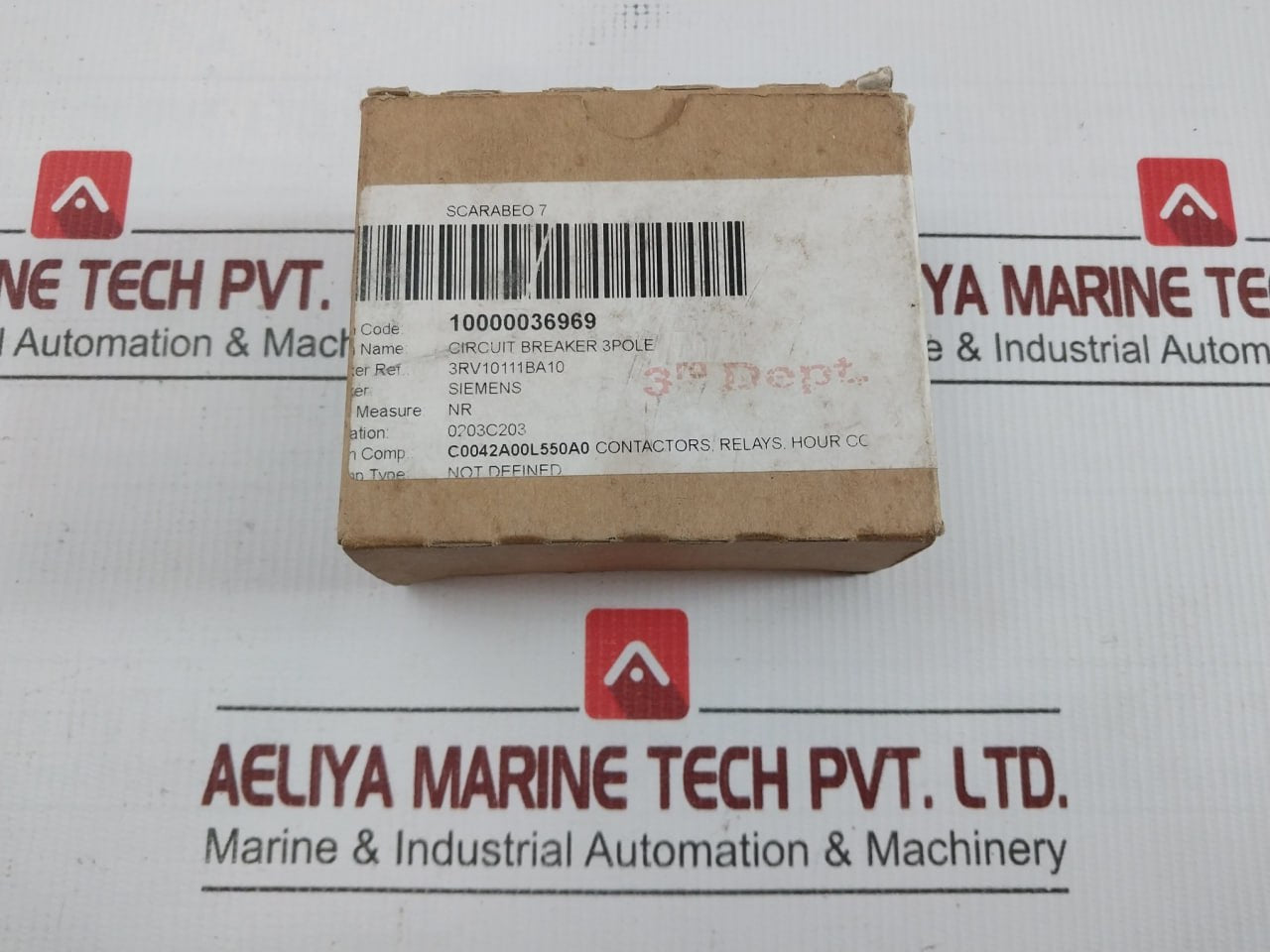 3-pole Motor Protection Circuit Breaker 3Rv1011-1Ba10 Siemens