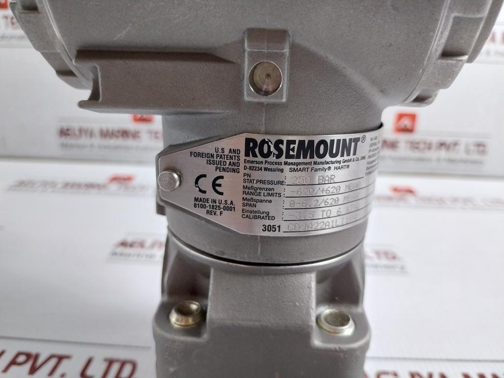 3051 Cd2A22A1Li1Q4 Differential Pressure Transmitter 250Bar Rosemount