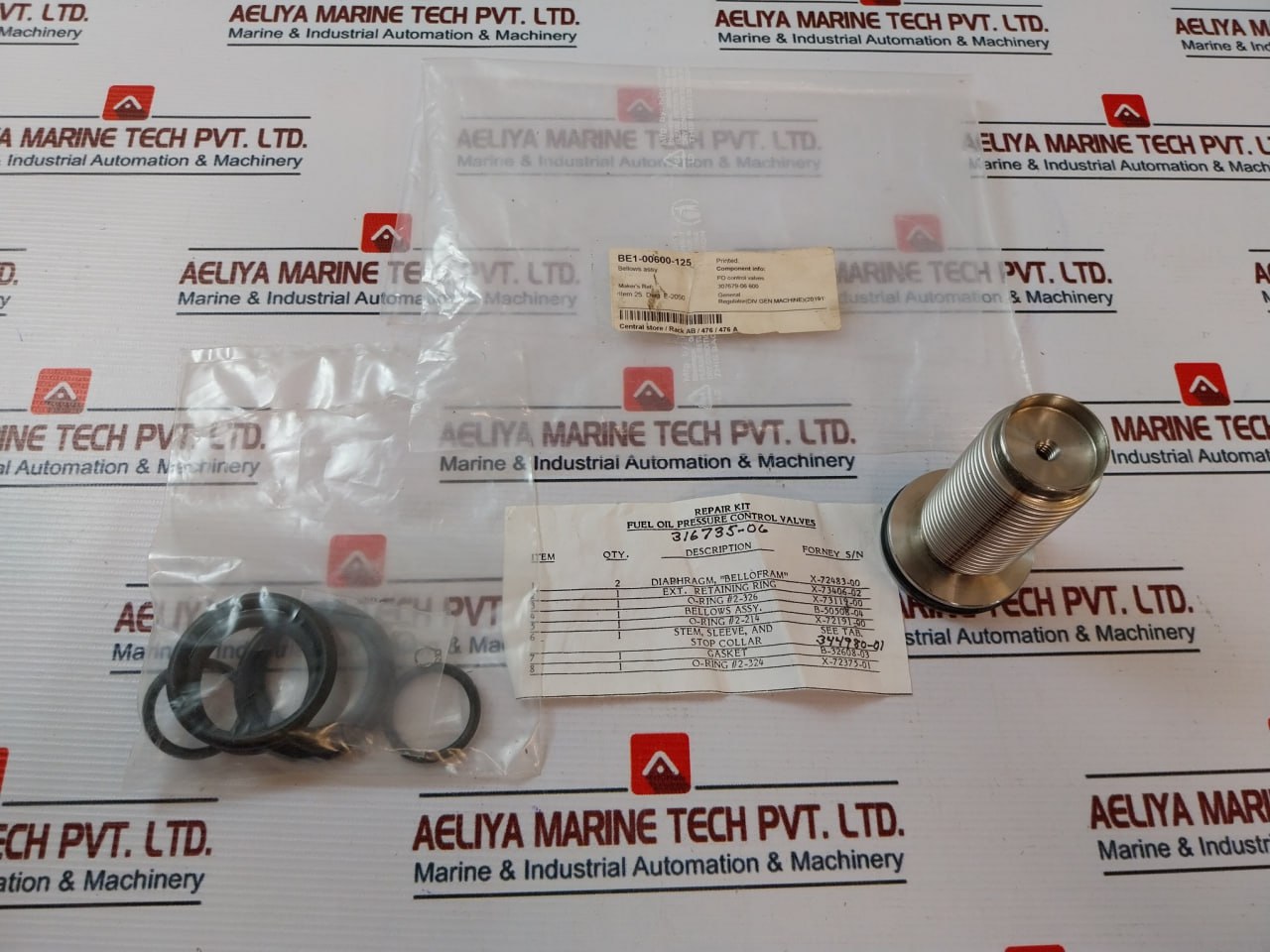 316735-06 Fuel Oil Pressure Control Valve Repair Kit