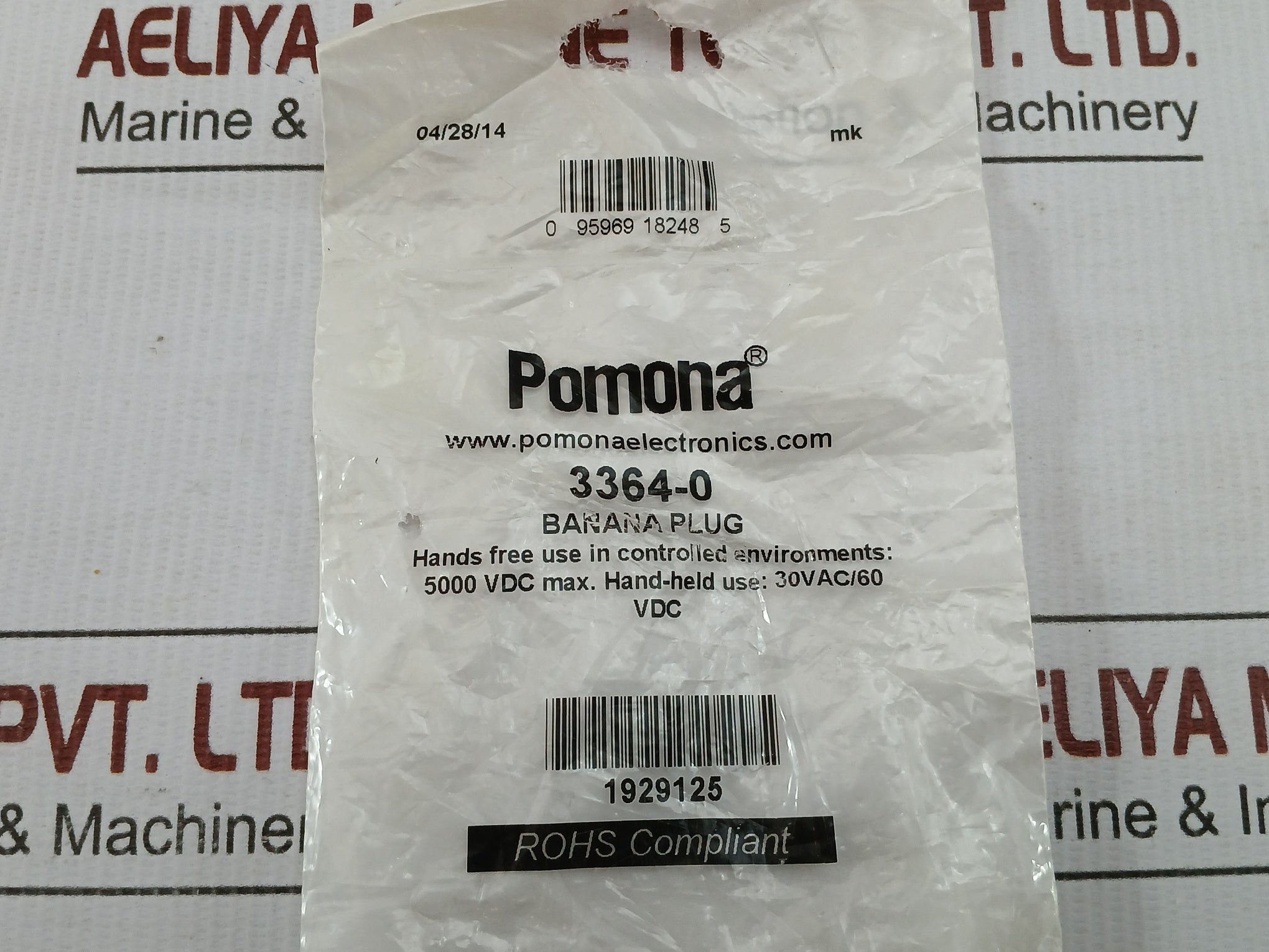 3364-0 Banana Plug Test Connector 30Vac/60Vdc Pomona