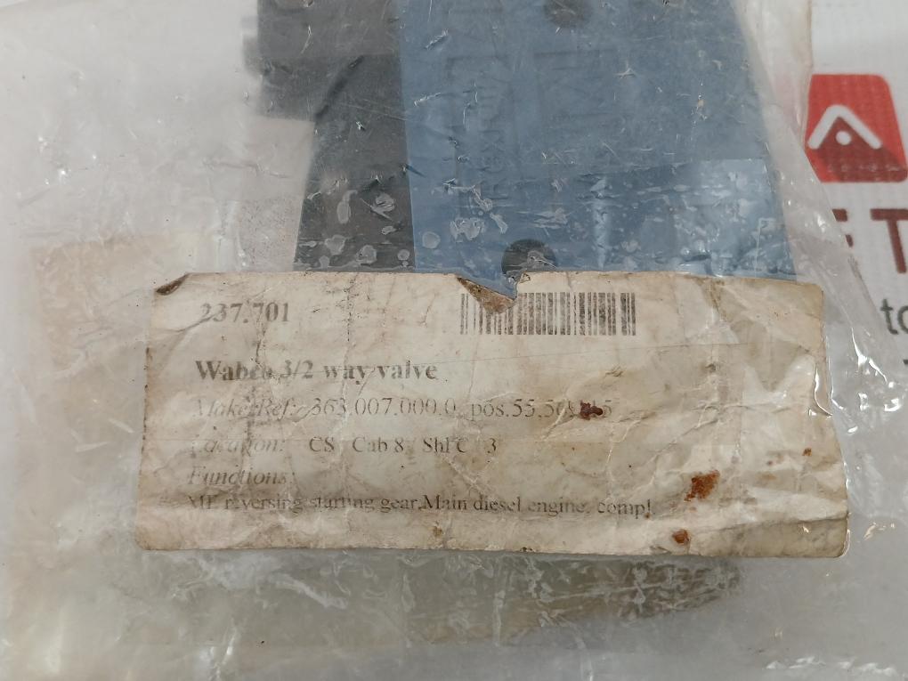 363.007.000.0 3/2-way Roller Lever Pneumatic Directional Control Valve Rexroth