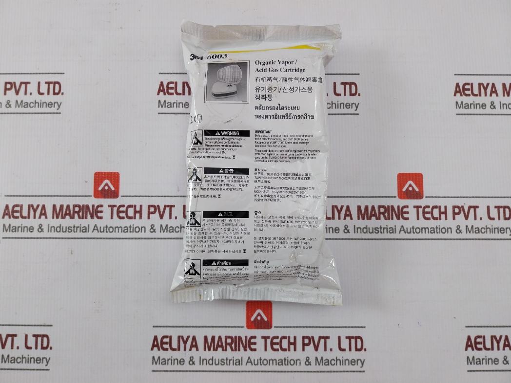 3M 6003 Organic Vapor/Acid Gas Cartridge 6000 Series (1Packet-2Pcs)