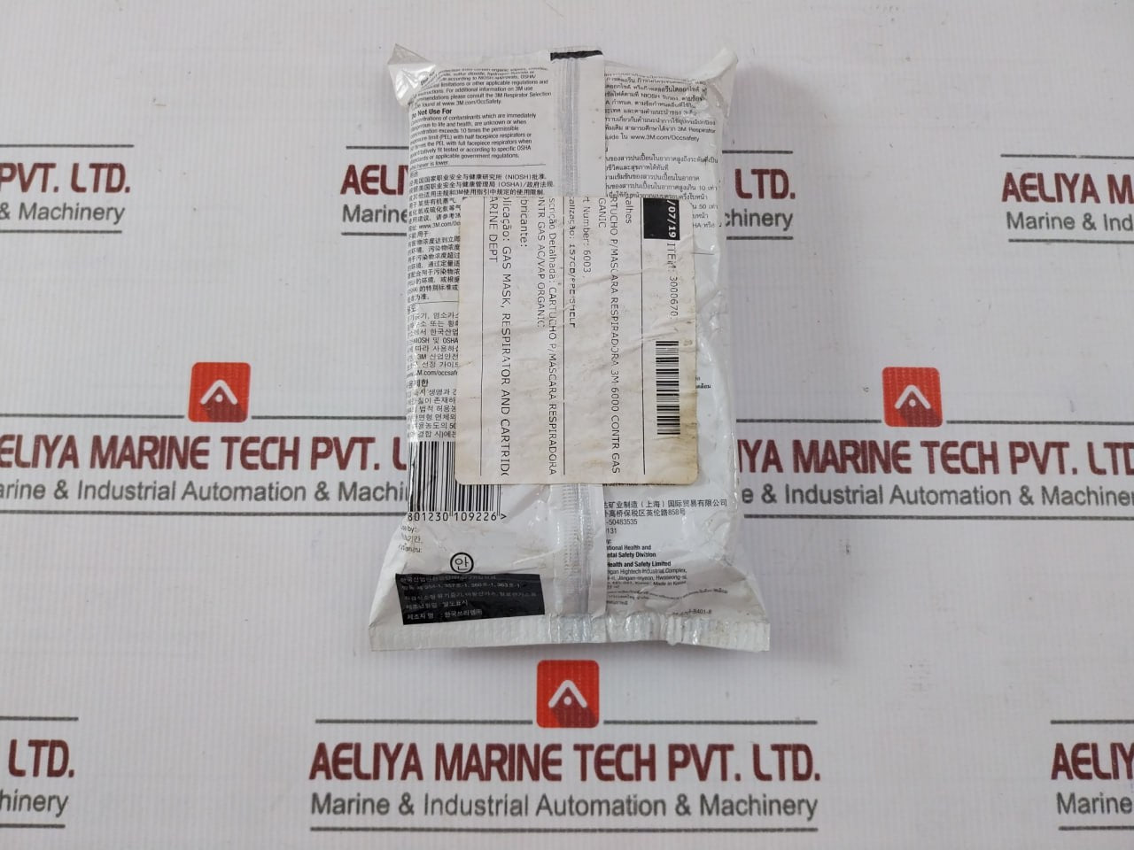 3M 6003 Organic Vapor/Acid Gas Cartridge 6000 Series (1Packet-2Pcs)