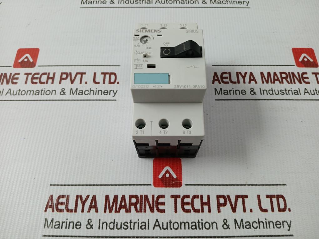 3Rv1011-0Fa10 Siemens 600V Circuit Breaker For Motor Protection