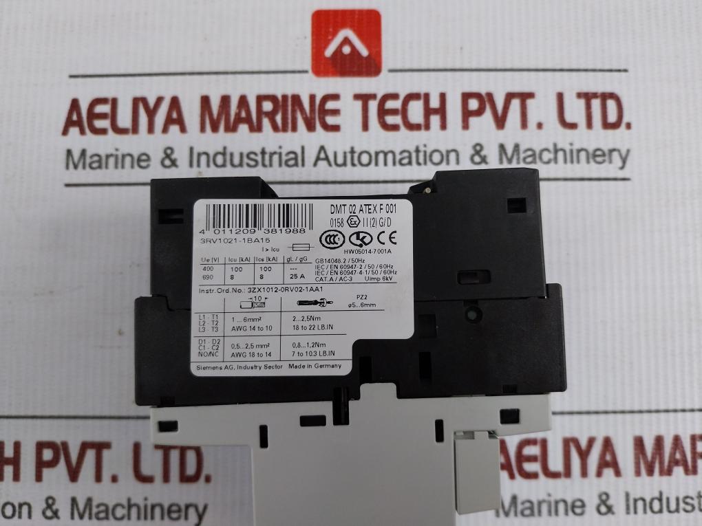 3Rv1021-1Ba15 Siemens Circuit Breaker 1.4-2A 6Kv