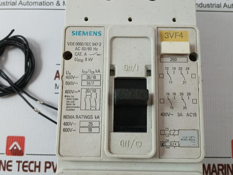 3Vf4211-1Bf47-1Ga0 Siemens 400V Three & Four-pole Moulded-case Circuit-breaker