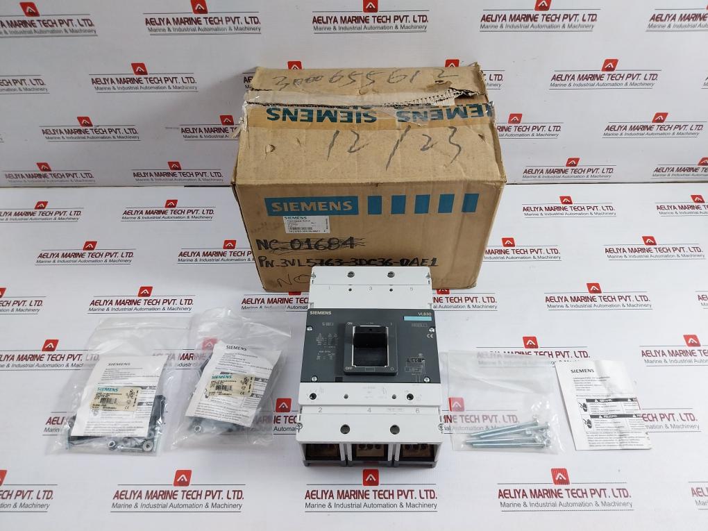 3Vl5763-3Aa36-0Aa0 Circuit Breaker 500-630A Siemens