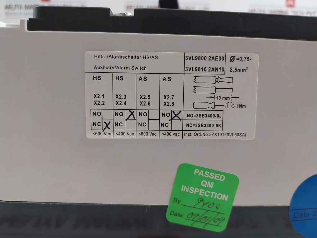 3Vl5763-3Aa36-0Aa0 Circuit Breaker 500-630A Siemens