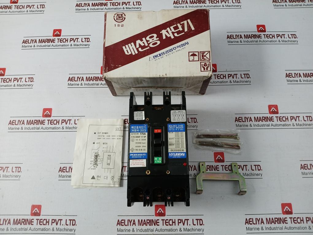 3P Molded Case Circuit Breaker 175A Ac600V 22Ka Hyundai Hbh-203