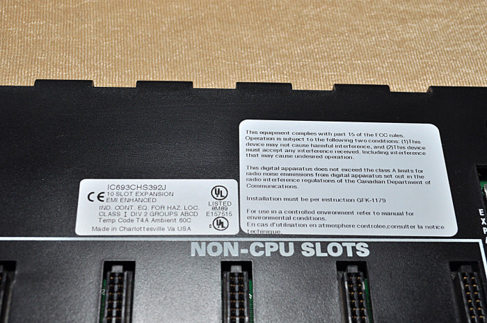 Ge Fanuc Ic693Chs392J 10-slot Expansion 6068399