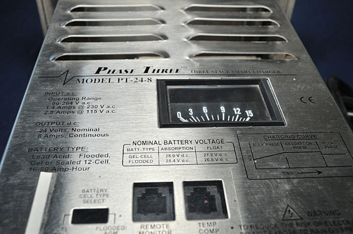 Newmar pt-24-8 phase three stage smart charger
