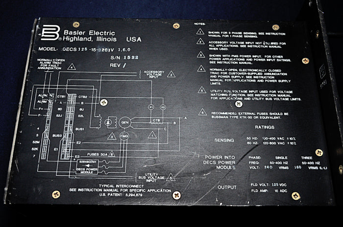 Basler digital excitation control decs