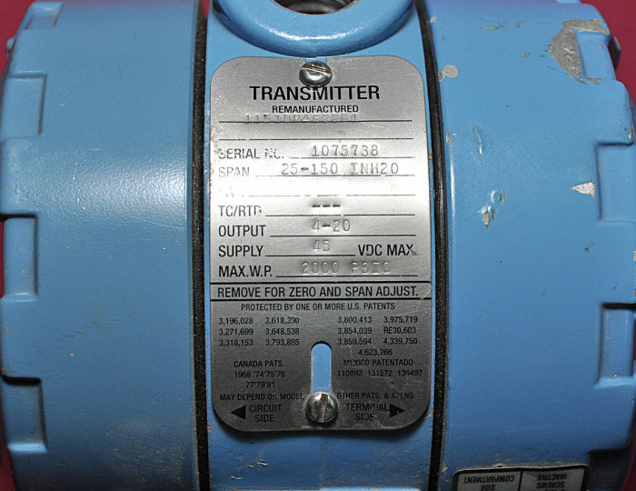 Rosemount 1151Dp4S22B1 Industrial Control System Transmitter