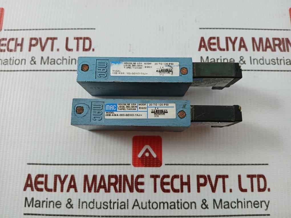48B-ama-000-gdk0-1Kj= Pneumatic Solenoid Valve 12Vdc 20-120Psi Mac