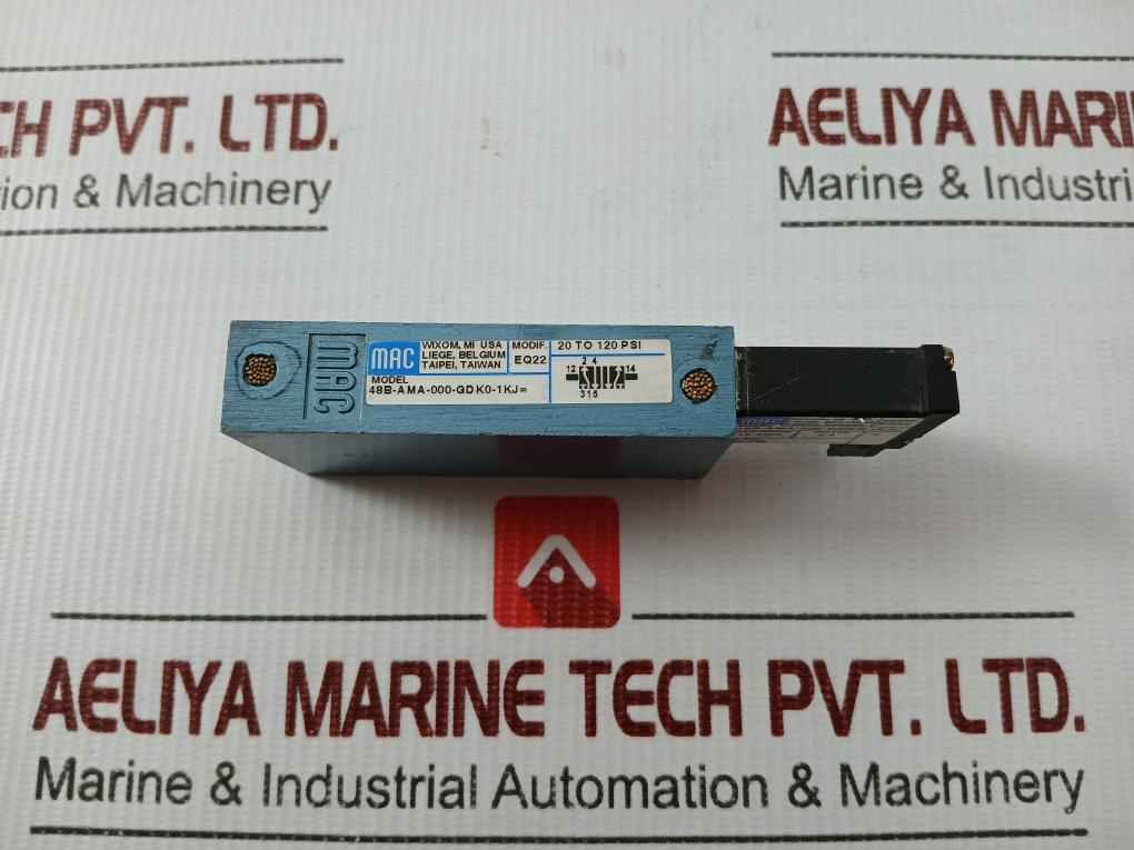 48B-ama-000-gdk0-1Kj= Pneumatic Solenoid Valve 12Vdc 20-120Psi Mac