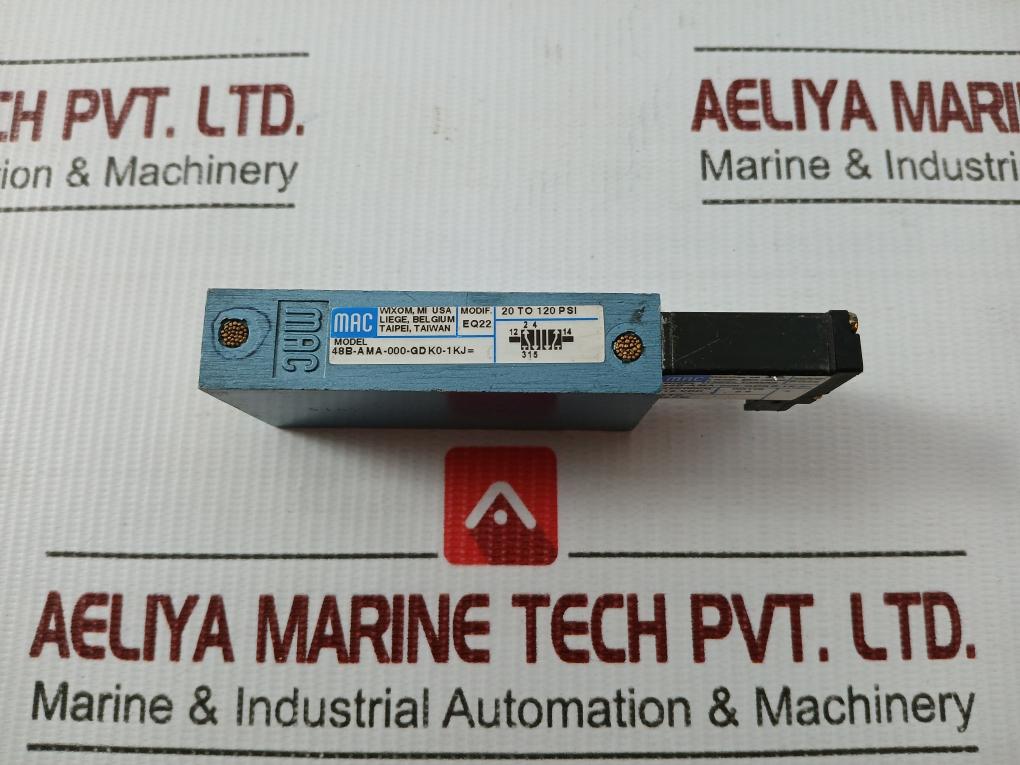48B-ama-000-gdk0-1Kj= Pneumatic Solenoid Valve 12Vdc 20-120Psi Mac