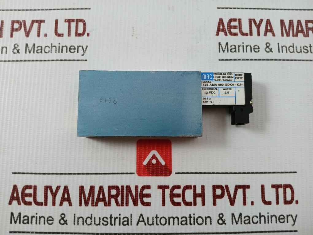 48B-ama-000-gdk0-1Kj= Pneumatic Solenoid Valve 12Vdc 20-120Psi Mac