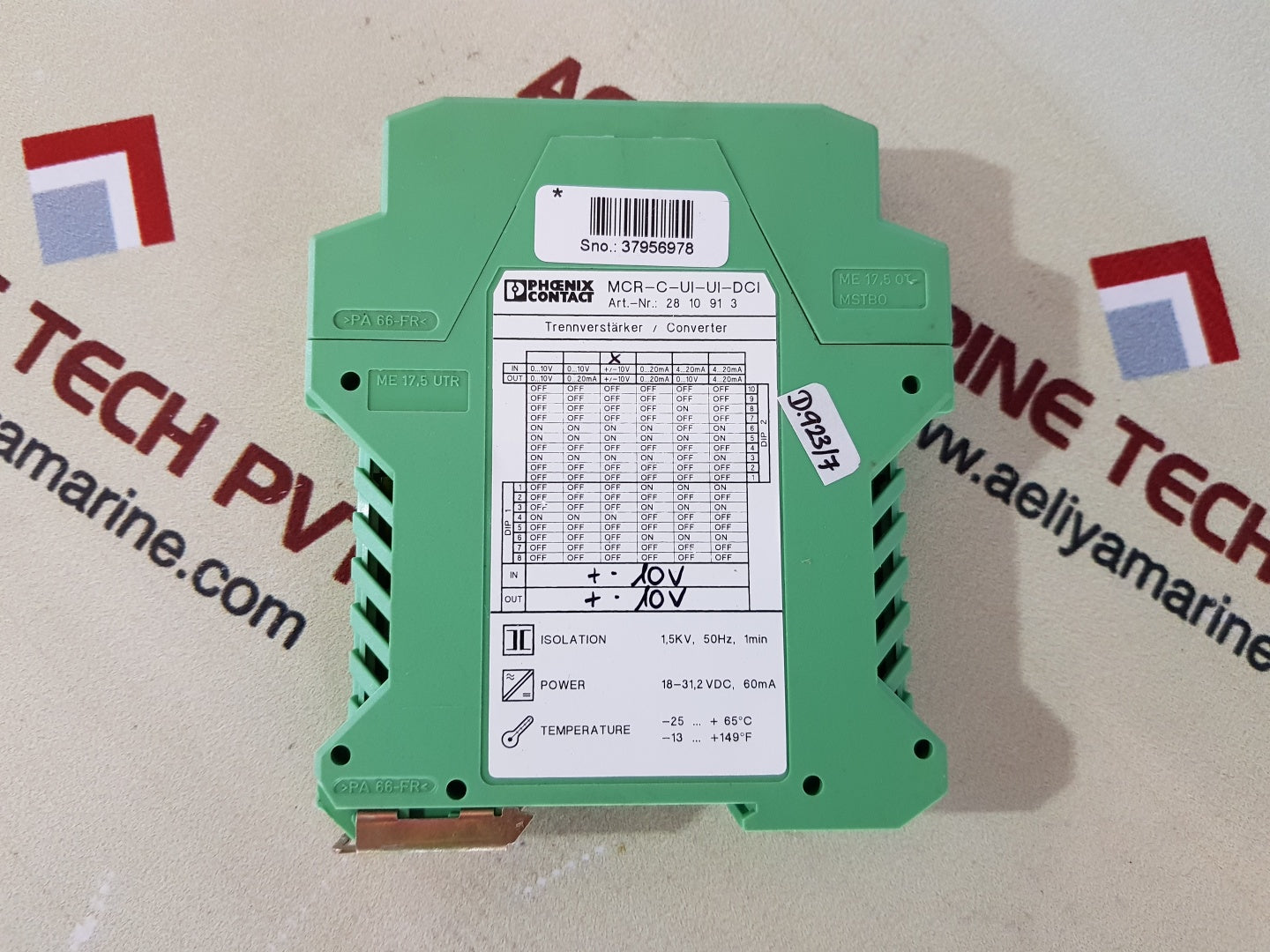 Phoenix Contact Mcr-c-ui-ui-dci Isolation Amplifier 1,5Kv