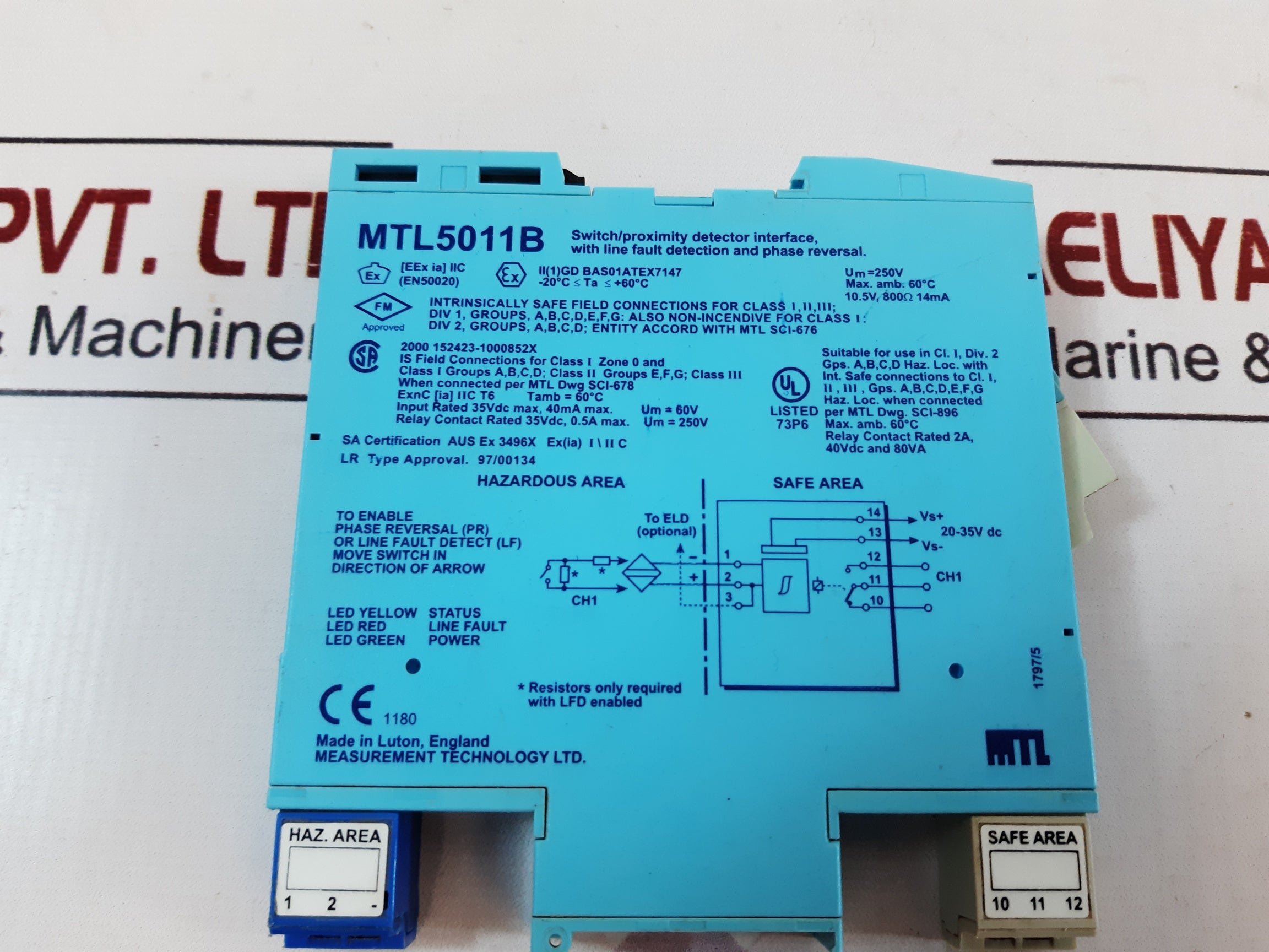 Mtl Mtl5011b Switch/proximity Detector Interface