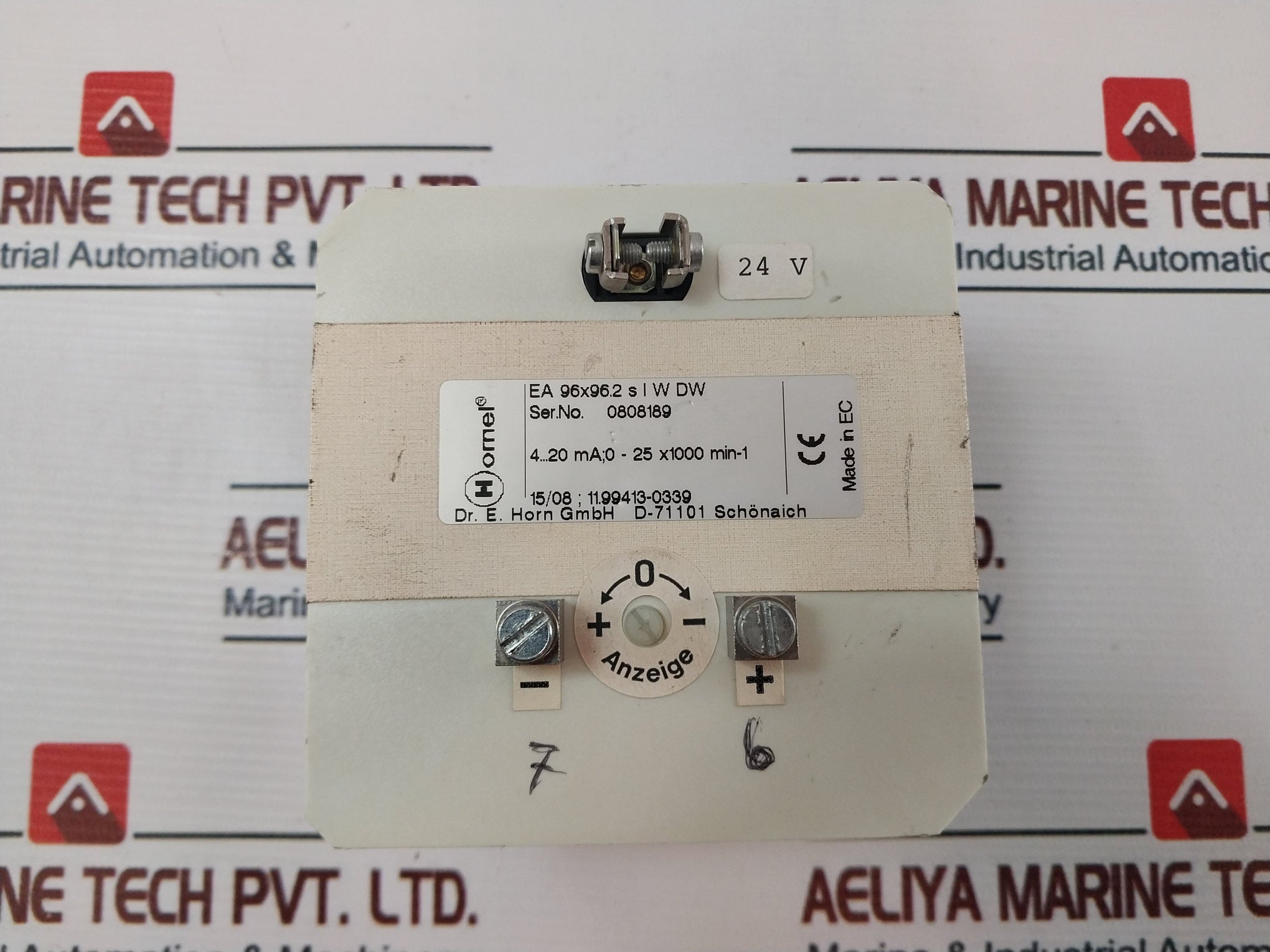 Man B&W Ea 96X96.2 S|W Dw Bar Indicator 24V 4-20 Ma