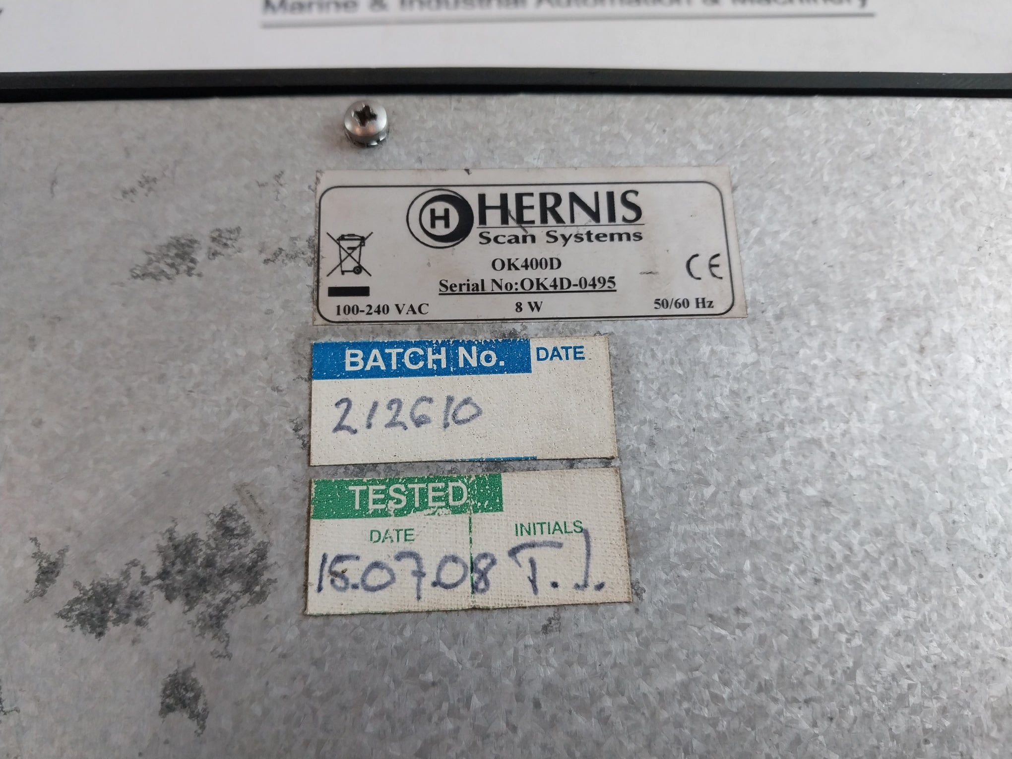 Hernis Scan Ok400D Cctv Controller