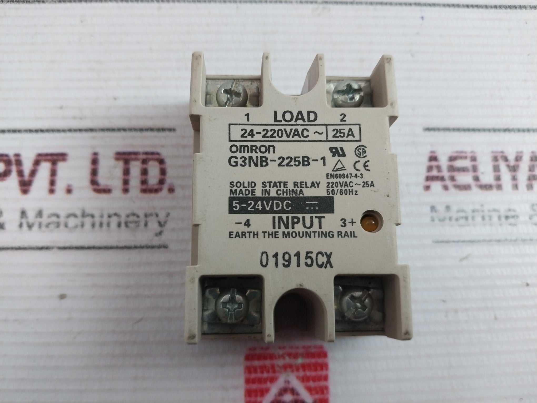 Omron G3Nb-225B-1 Solid State Relay 25A 220Vac