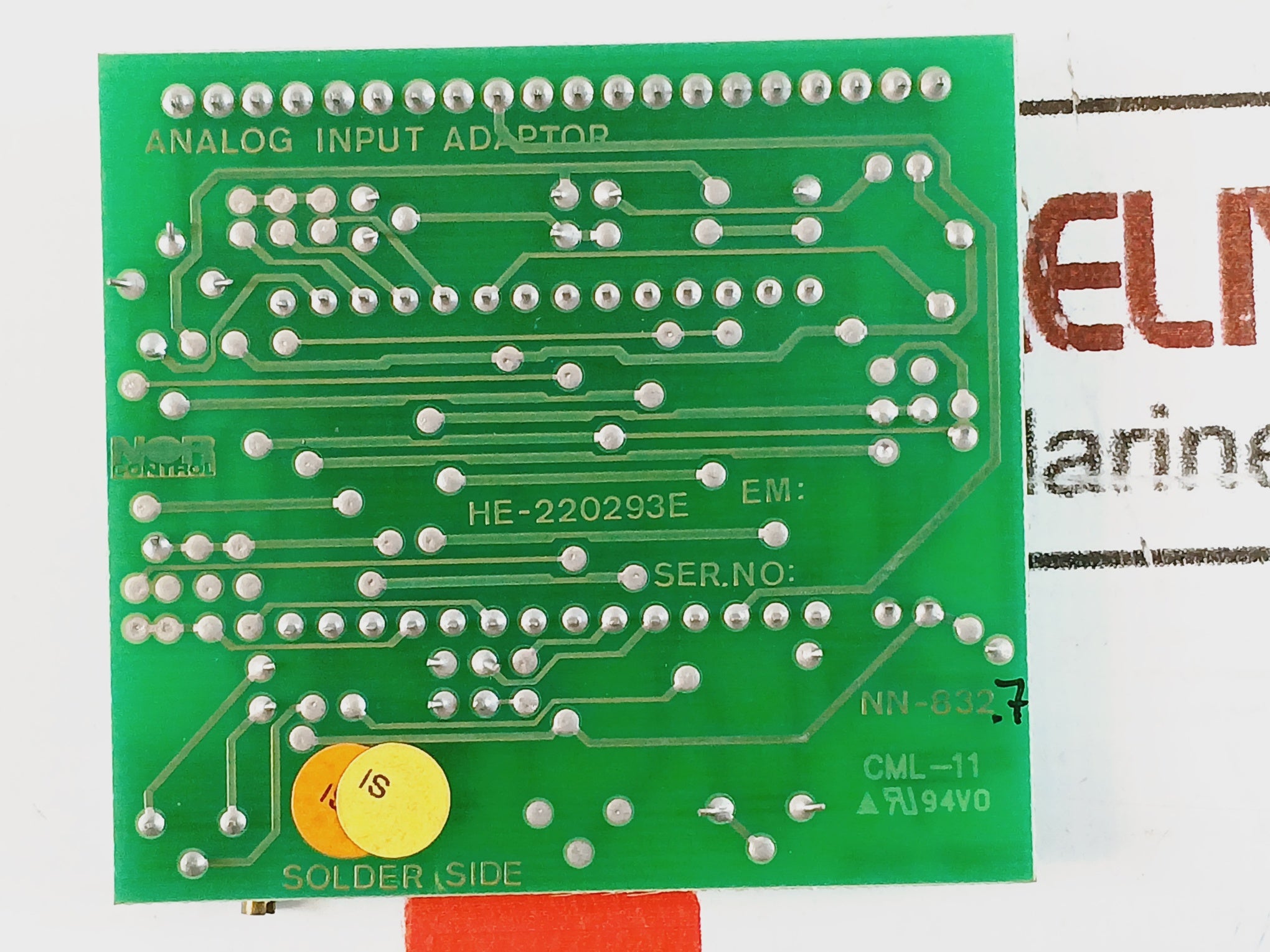 Norcontrol Nn-832.7 Analog Input Adaptor He-220293E 94V-0