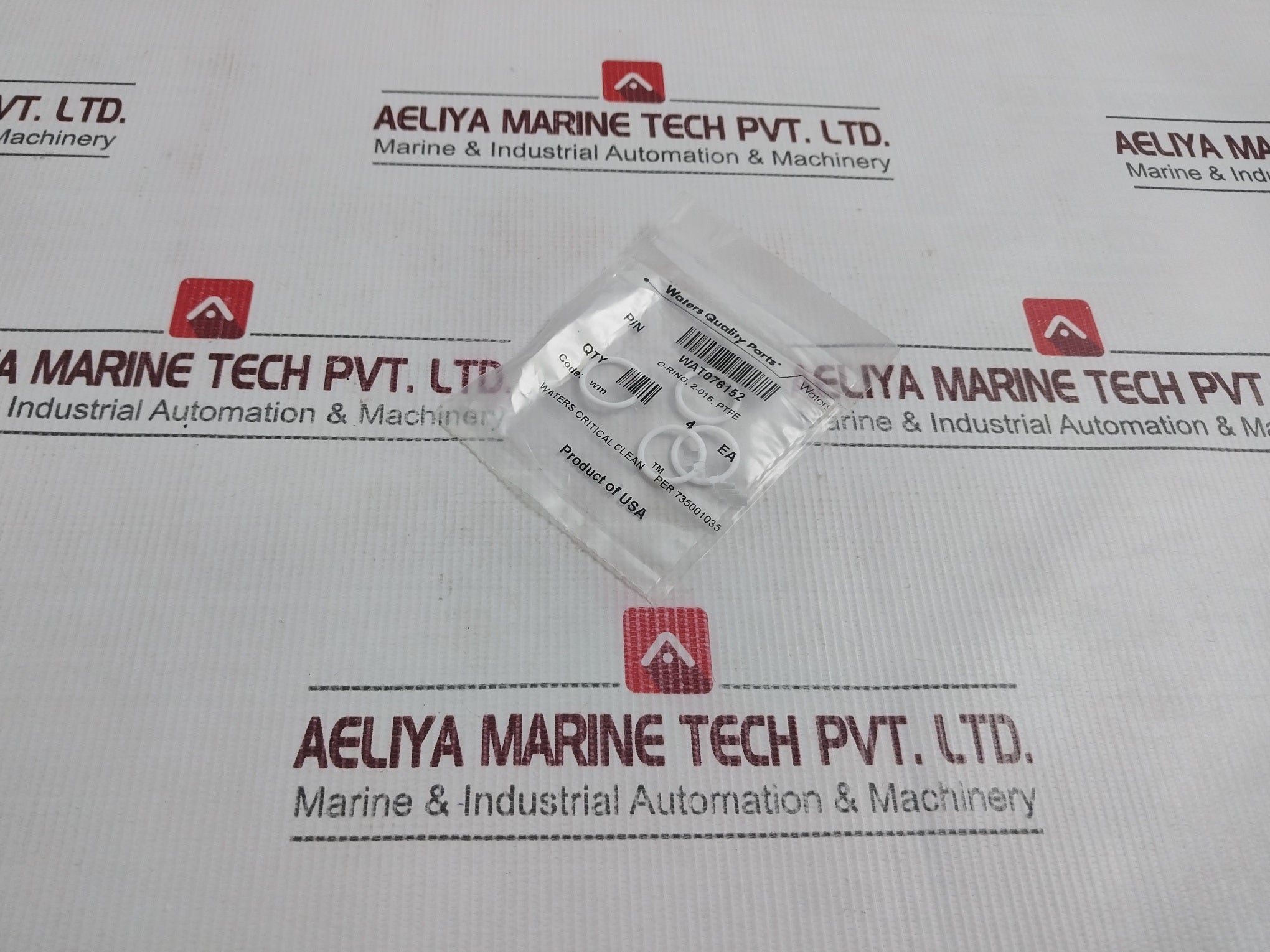Lot Of 4X Waters Wat076152 Critical Clean O-ring, 2-016, Ptfe 735001035