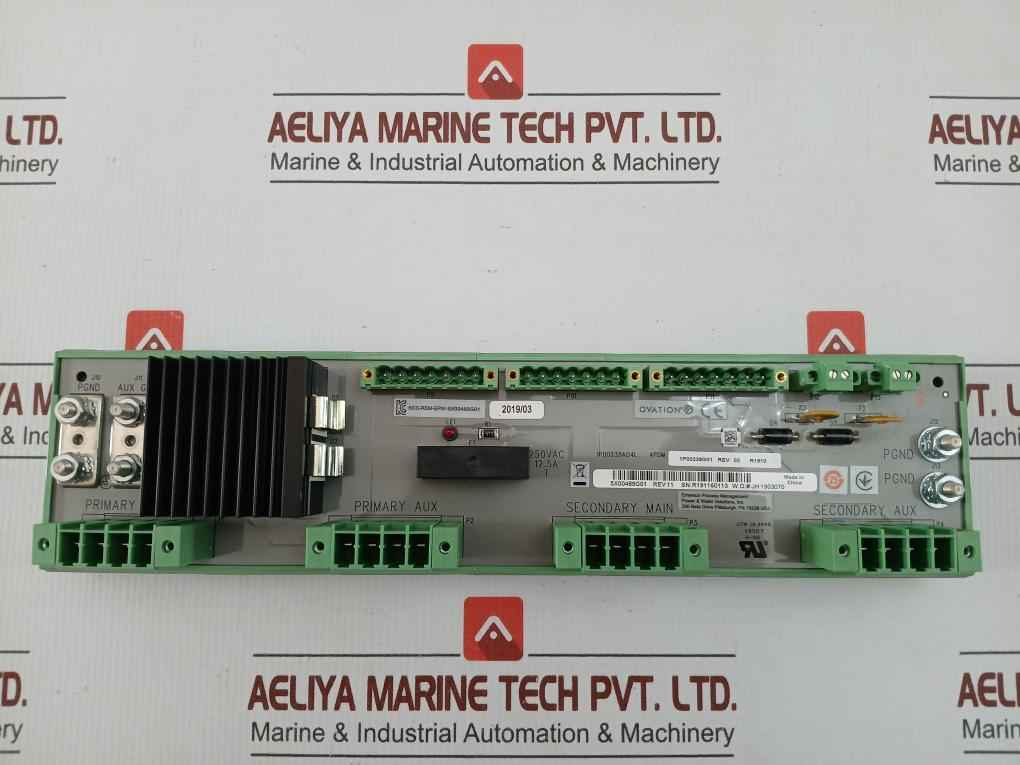 5X00489G01 Ovation Power Distribution Module 250Vac Emerson