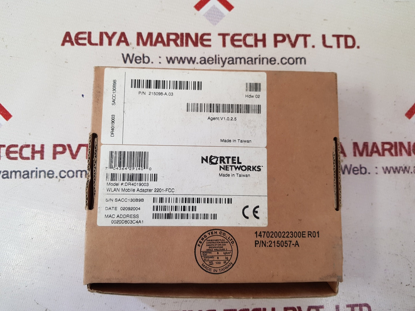 Nortel Networks DR4019003 WLAN Mobile Adapter 3.3VDC / 600mA Max 0020D803C4A1
