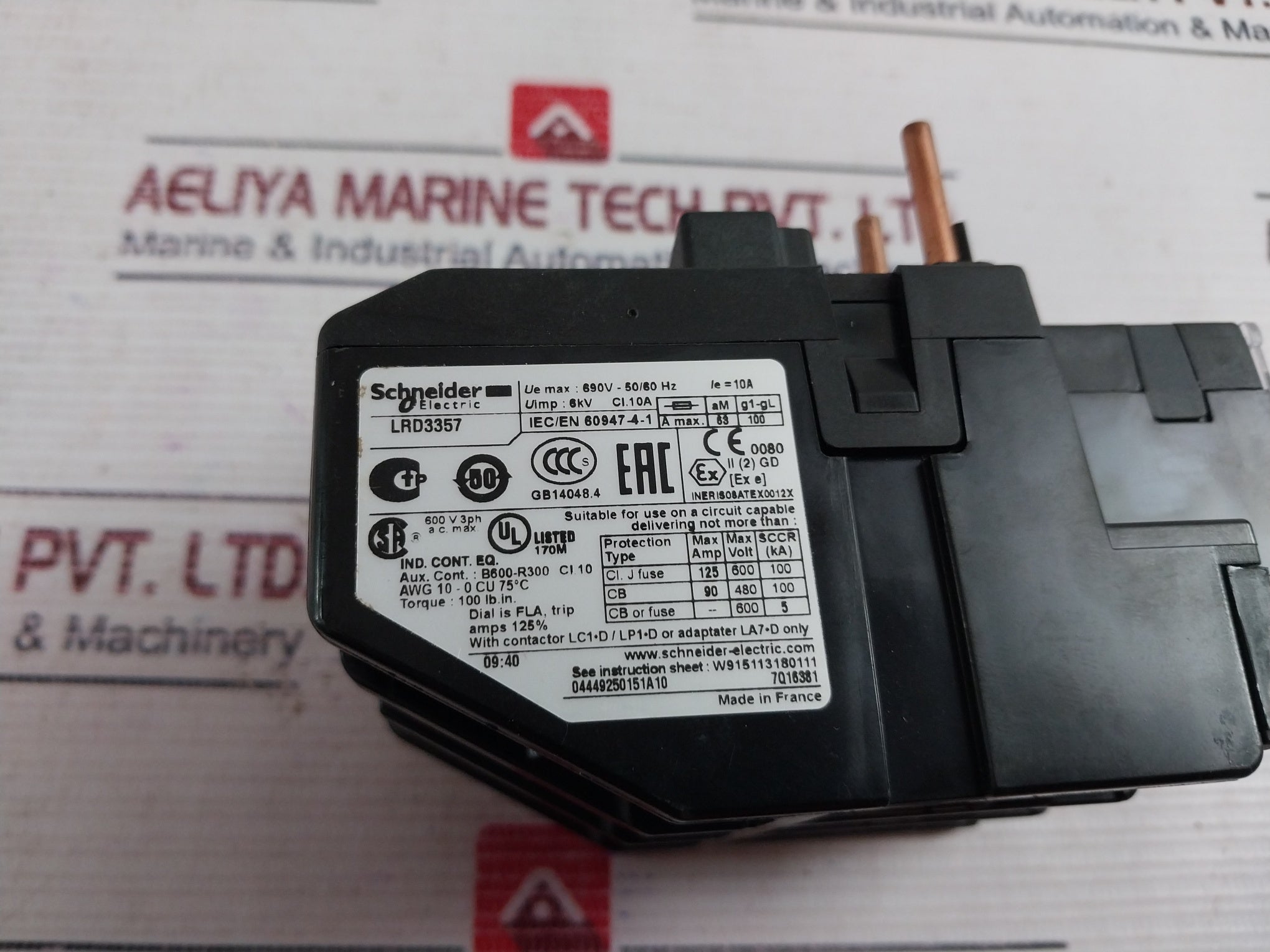 Schneider Electric Lrd3357 Thermal Overload Relay 10A 690V 50/60Hz