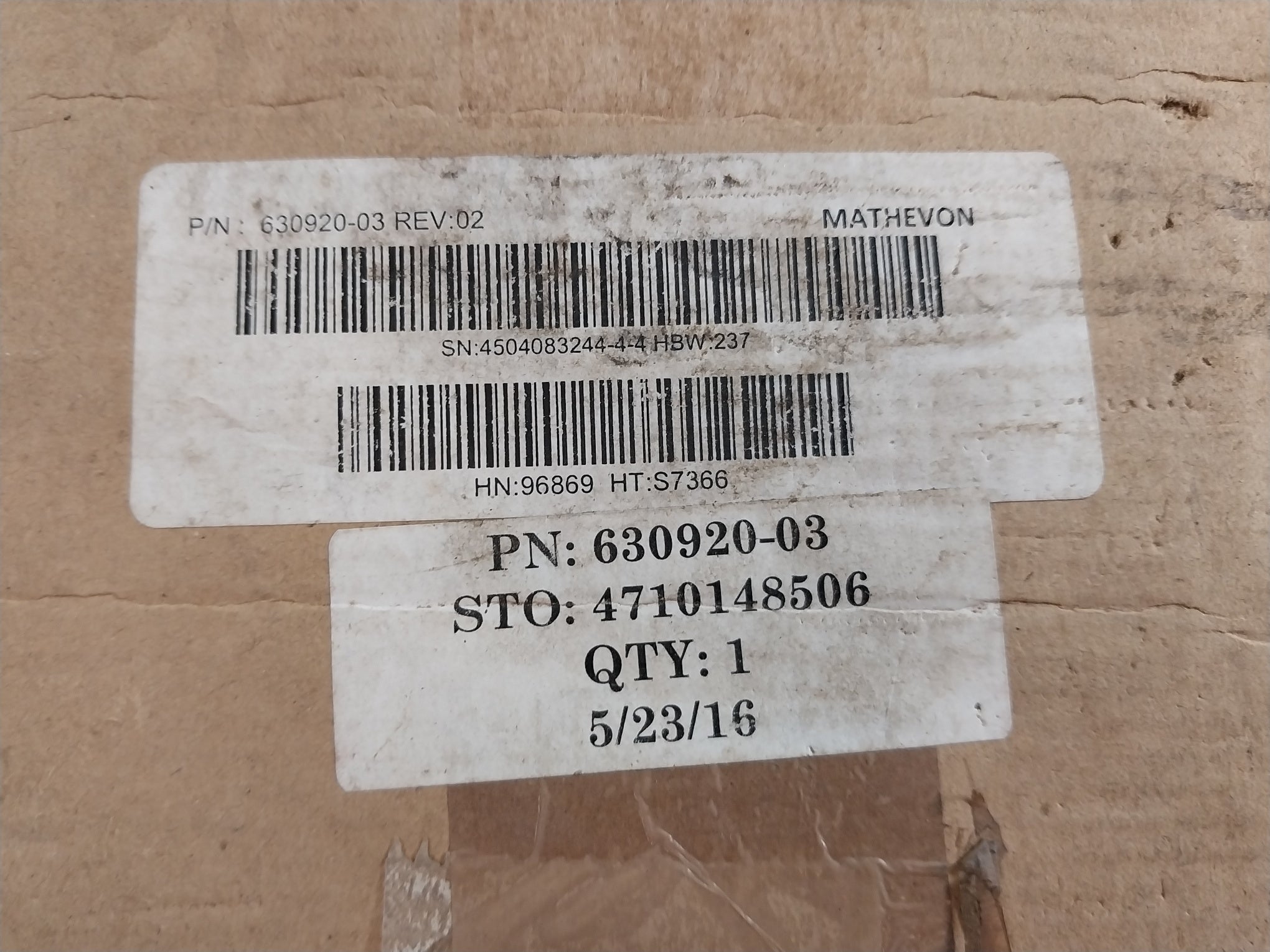 Mathevon 630920-03 Carbide Turning Insert 237Hbw