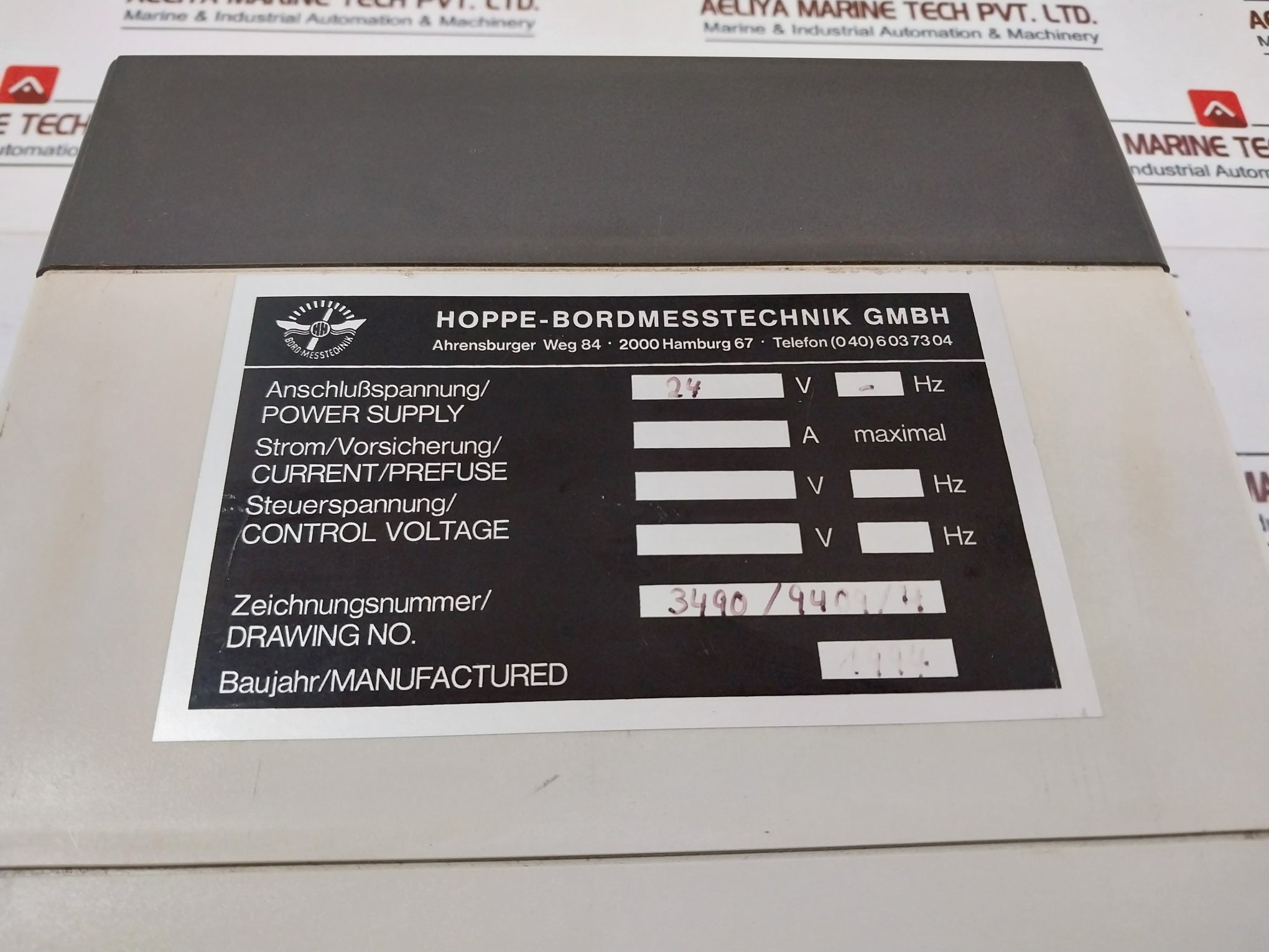 Hoppe-bord Messtechnik Gmbh 3490/9409/4 Power Supply 24V