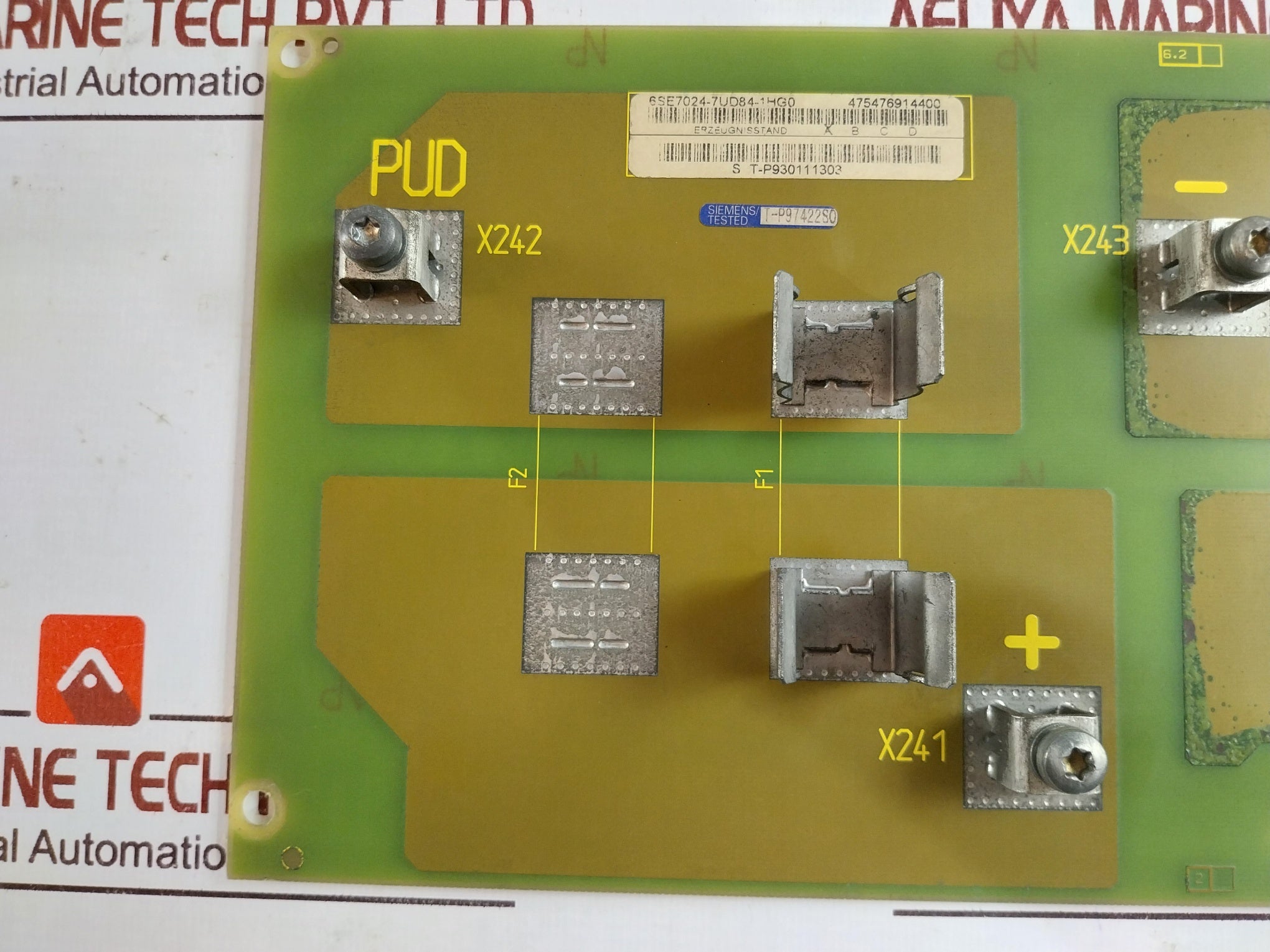 Siemens 6Se7024-7Ud84-1Hg0 Fuse Link Printed Circuit Board Module, X B C D/A
